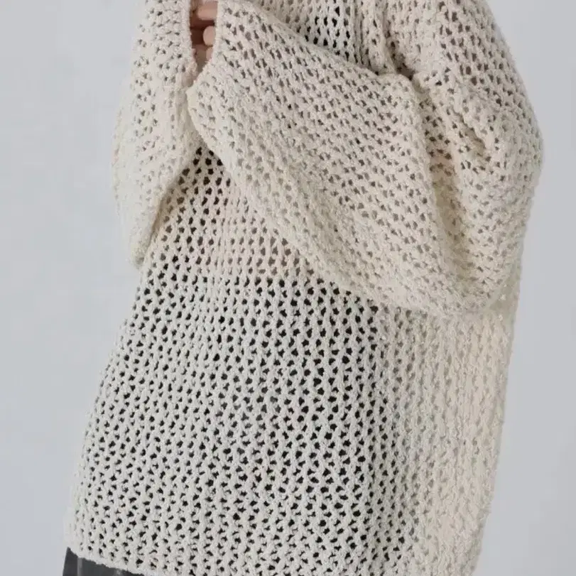 트리밍버드 boat neck net knit 보트넥 네트 니트 아이보리