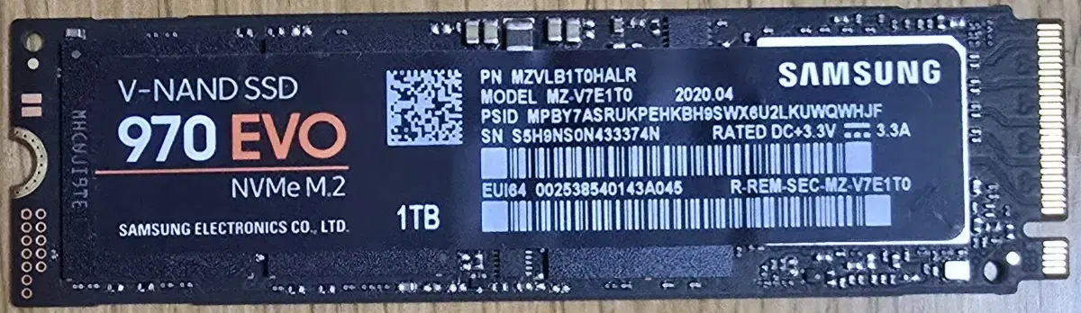 삼성SSD 970EVO M.2 2280 1T(NVMe)  팝니다.