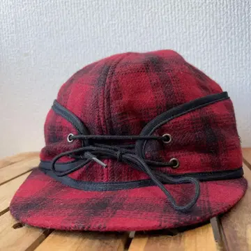 캐나다제 CROWN CAP 체크 울 레일 로드 캡