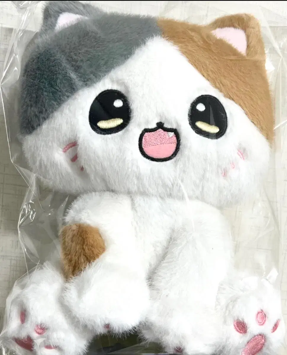 정품 코네코짱 점박이 화이트 키링 8cm, 인형 28cm 새상품