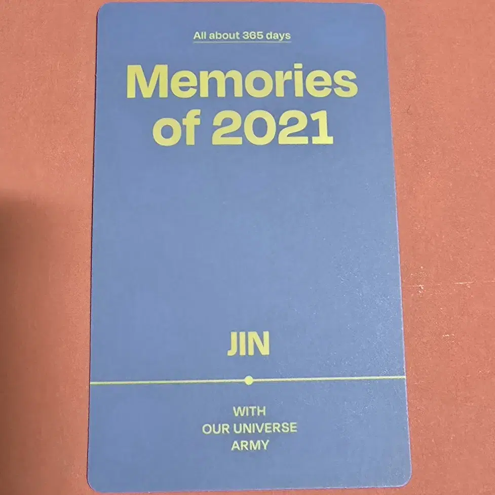 BTS 방탄 2019 메모리즈 DVD (포카는 2021 석진으로 드려요)