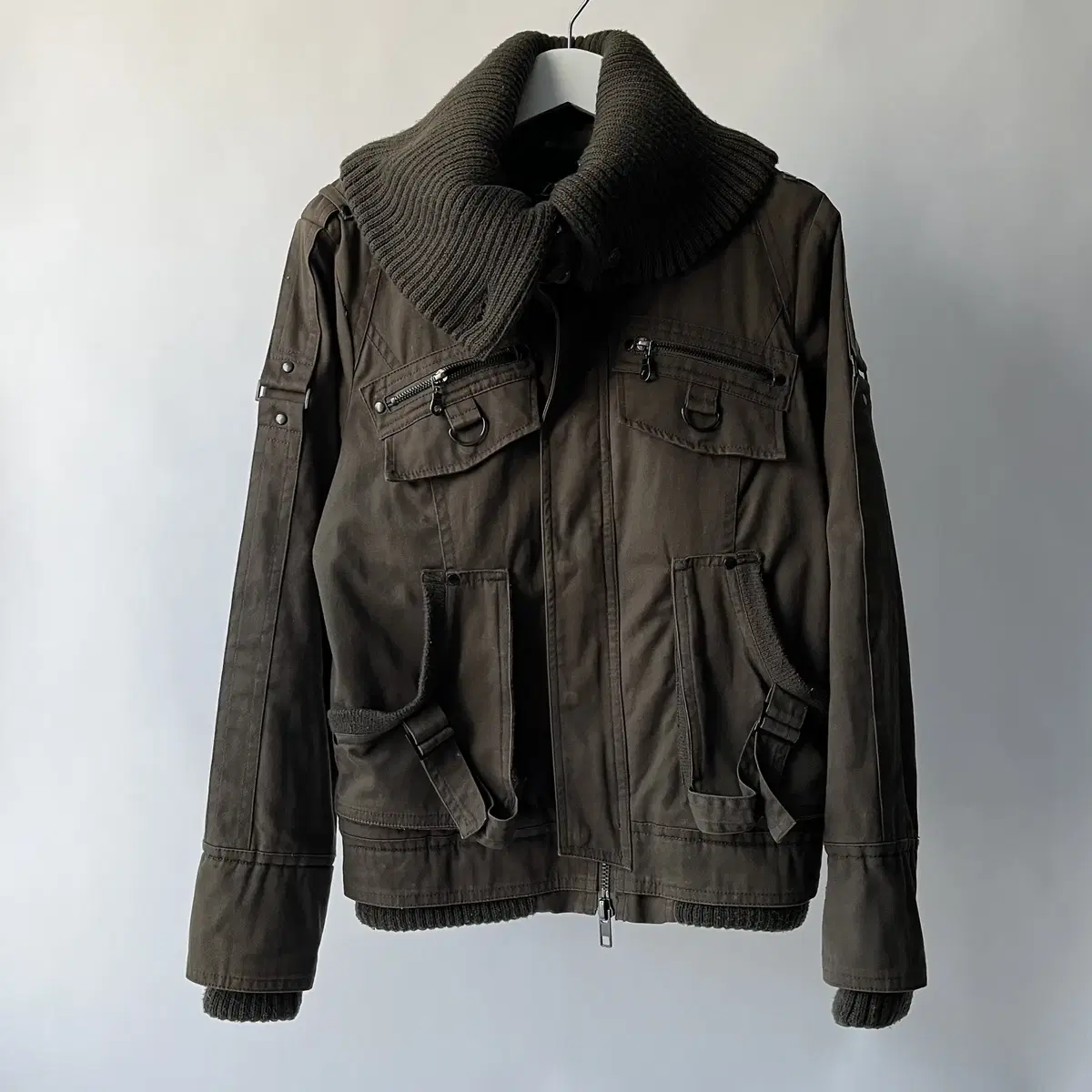 LAU 90's multi pocket 2way zip military