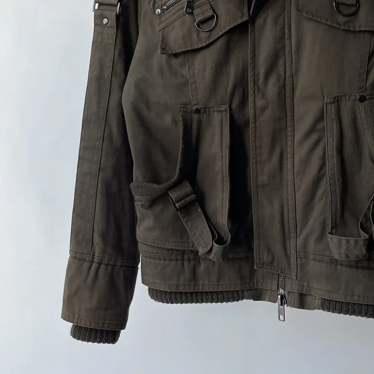 LAU 90's multi pocket 2way zip military