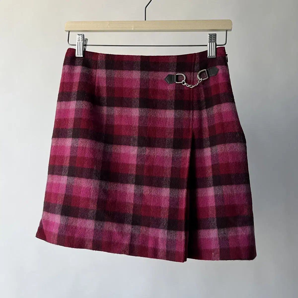 PROPORTION wool check Skirt