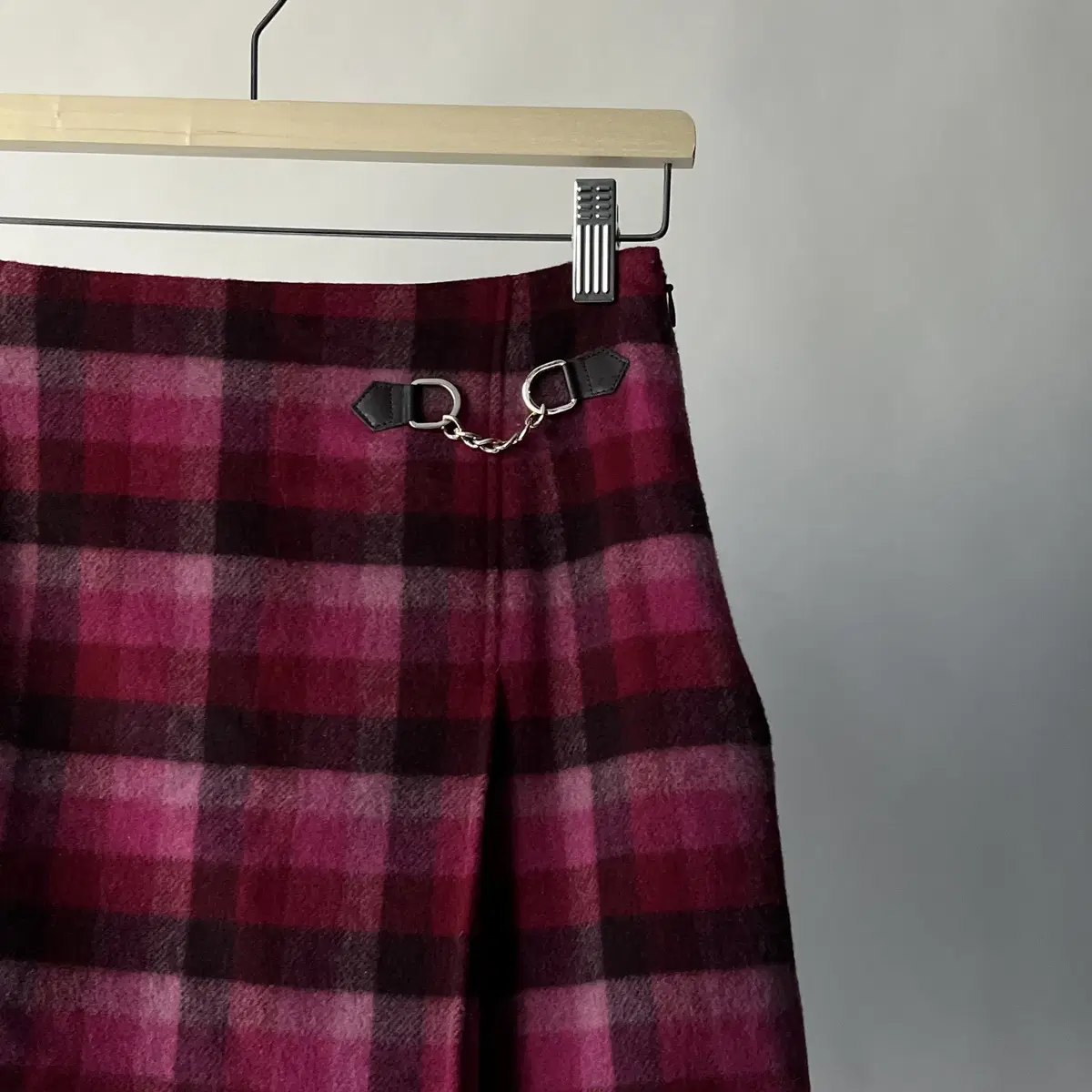 PROPORTION wool check Skirt