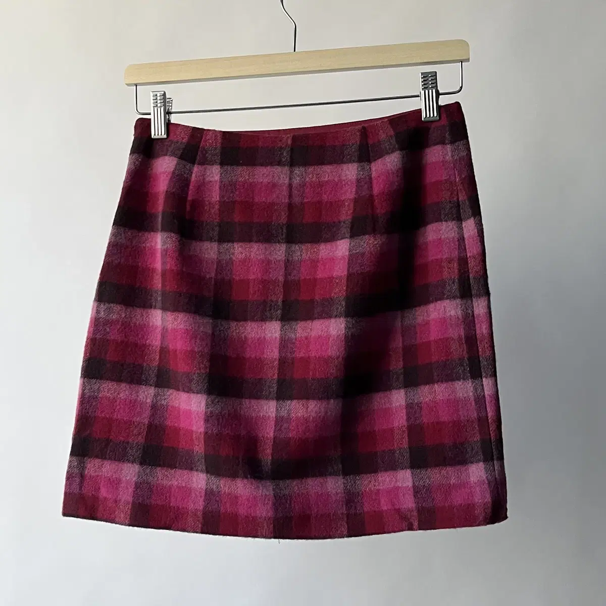 PROPORTION wool check Skirt