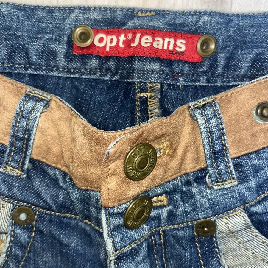 Opt Jeans 빈티지 진청 포켓 데님 워싱 카고팬츠 와투케 보호시크