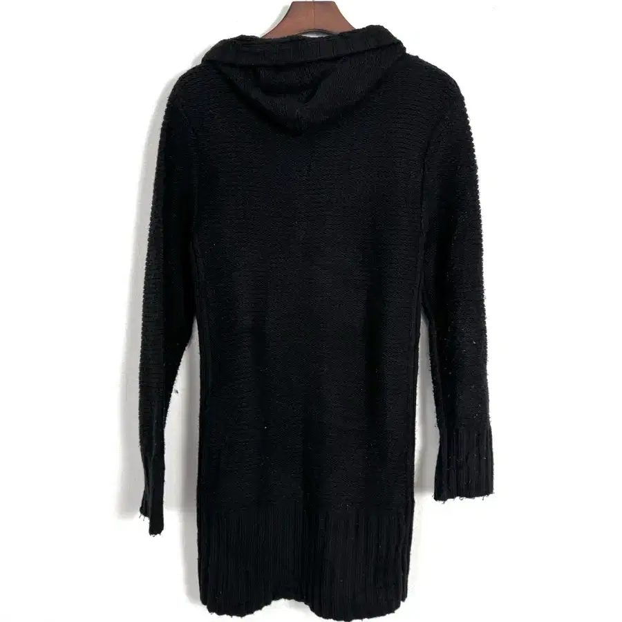 Vintage knitting Long Hood Zip-Up