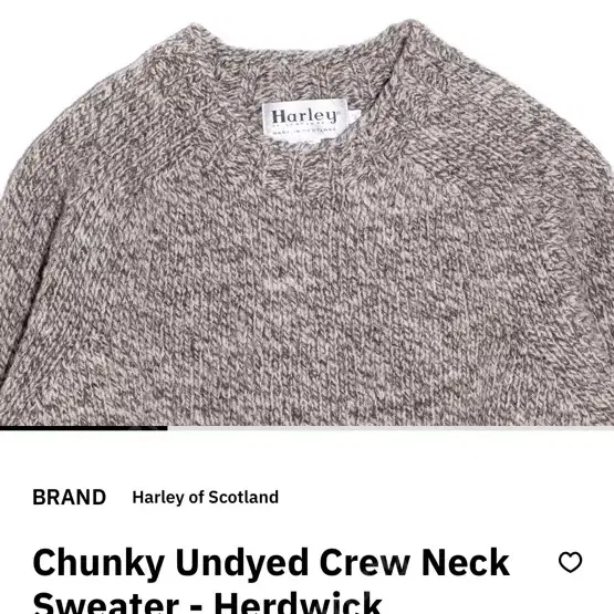 할리오브스코틀랜드 chunky undyed crew neck sweate