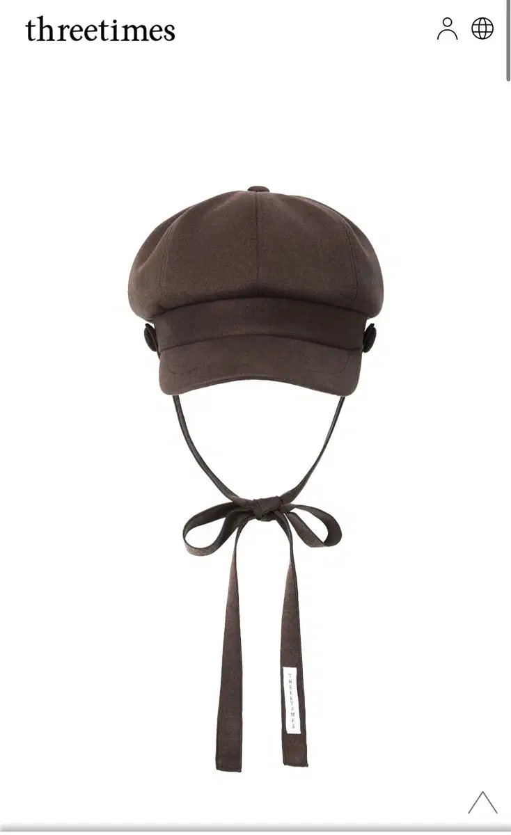 쓰리타임즈 Strap newsboy cap brown