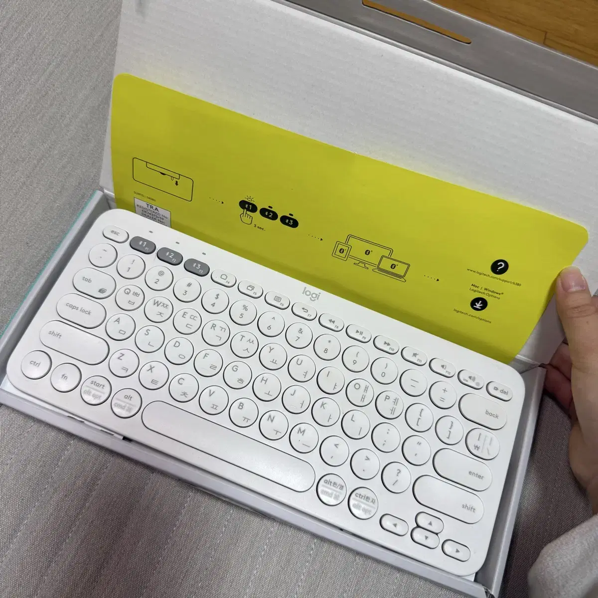 로지텍 k380 키보드 화이트