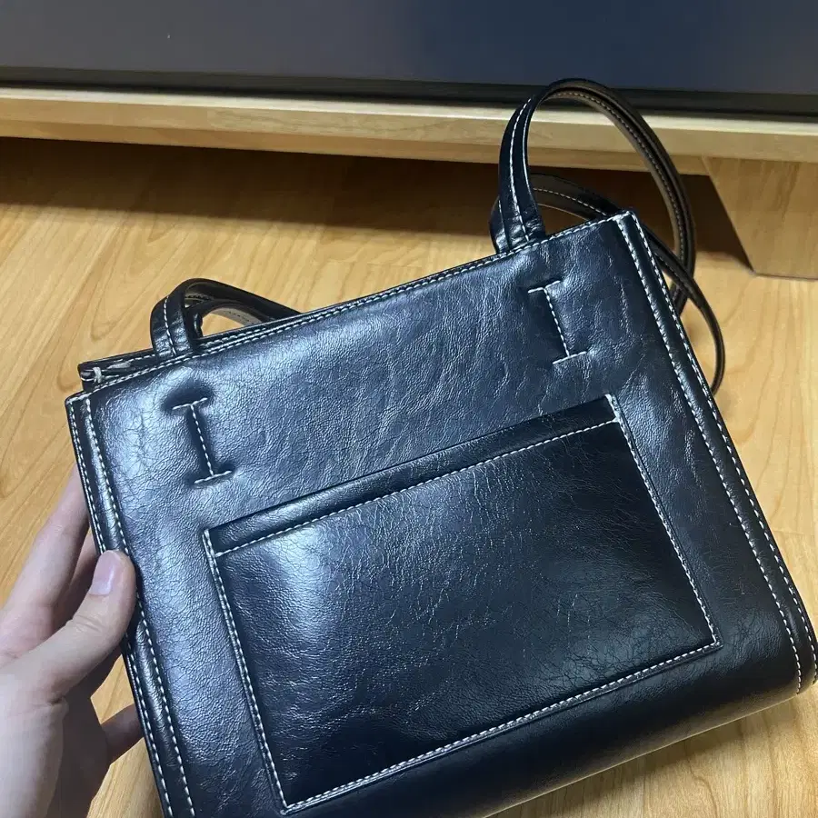 Oblongbag mini 오블롱백 미니 스티치블랙