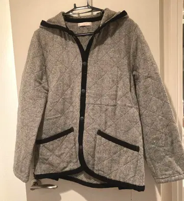 울 퀼팅 재킷 트위드 퀼팅 재킷 M