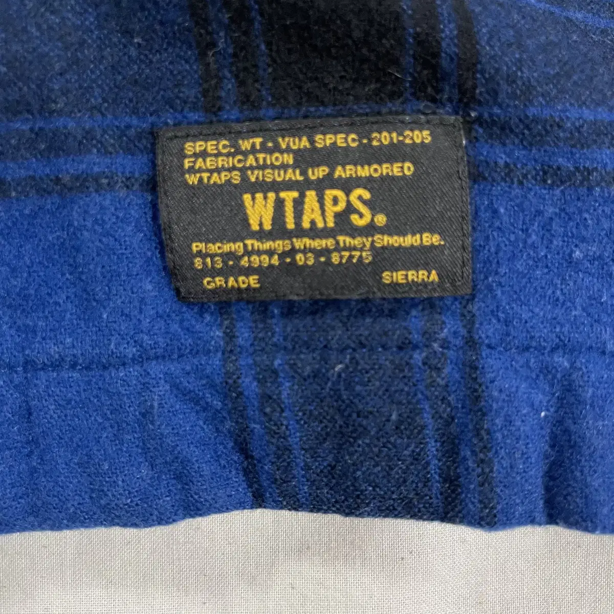 WTAPS 더블탭스 울 체크 자켓 S