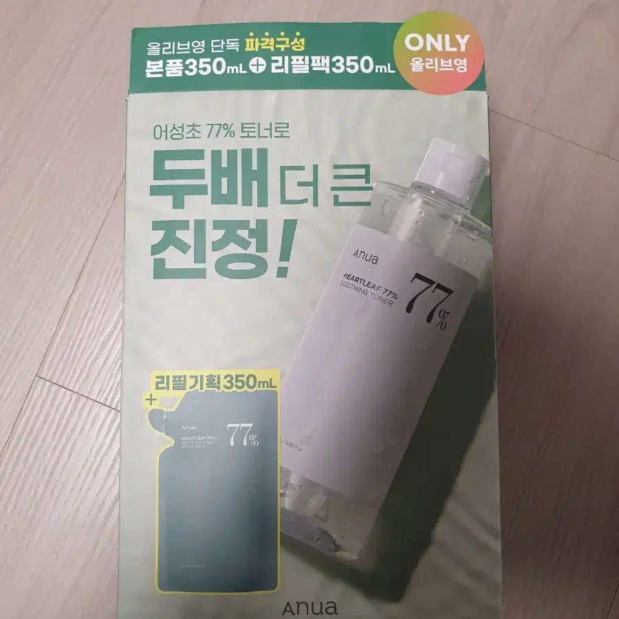 아누아 어성초 수딩 토너 350ml + 리필