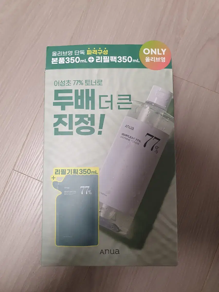 아누아 어성초 수딩 토너 350ml + 리필