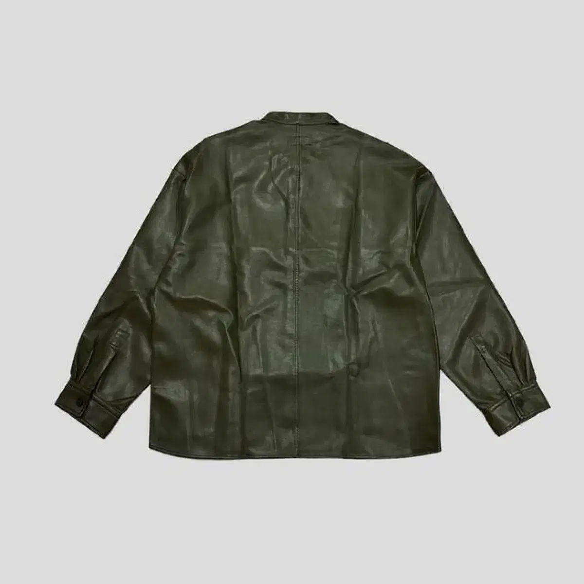 Hare leather shirt jacket