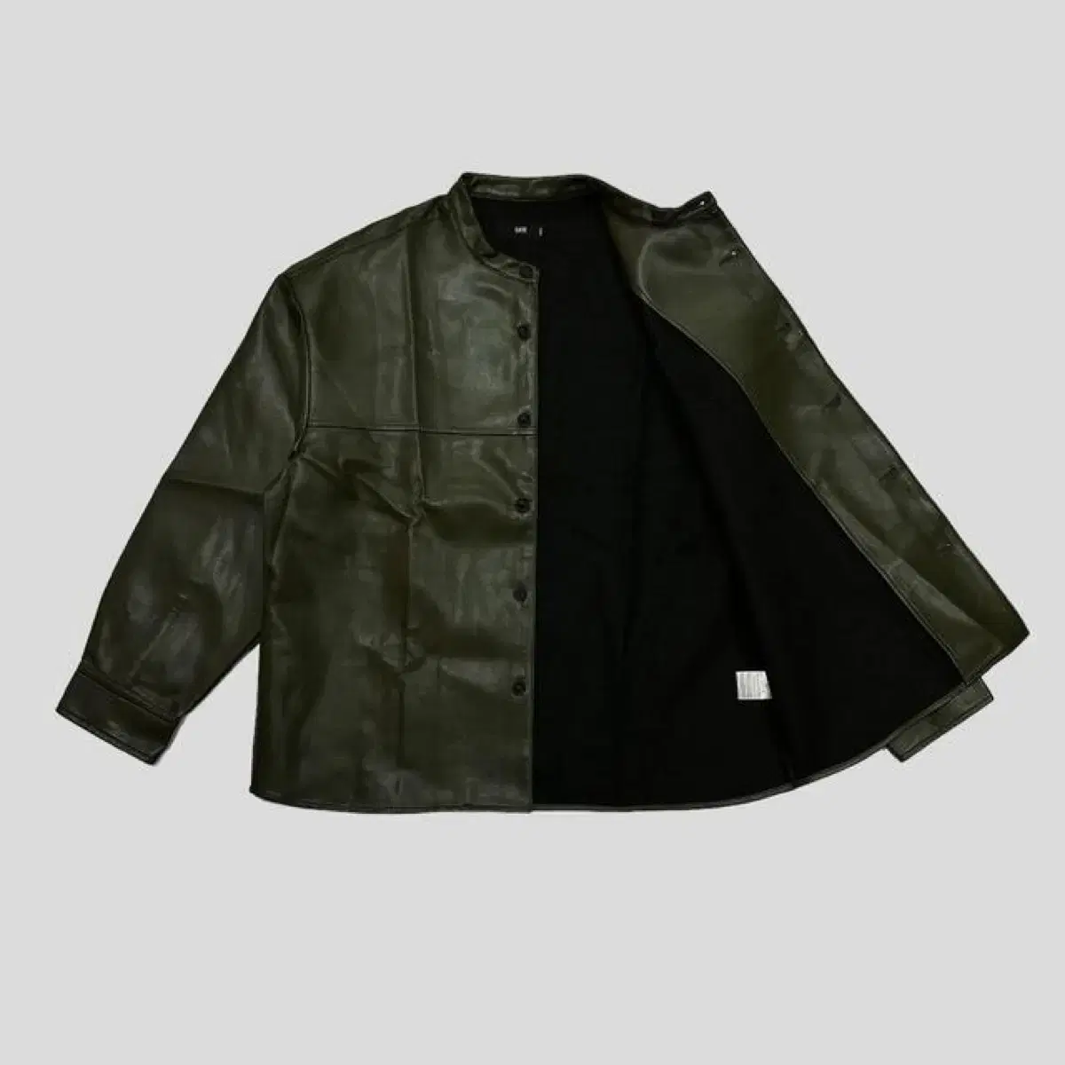 Hare leather shirt jacket