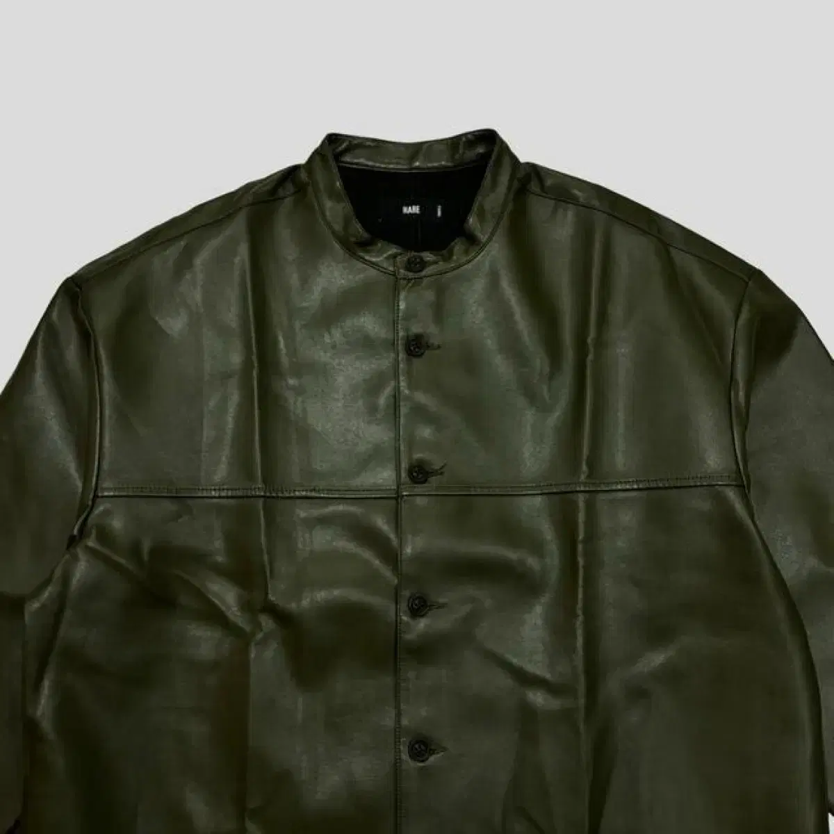 Hare leather shirt jacket