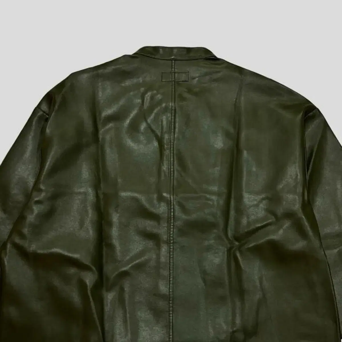 Hare leather shirt jacket