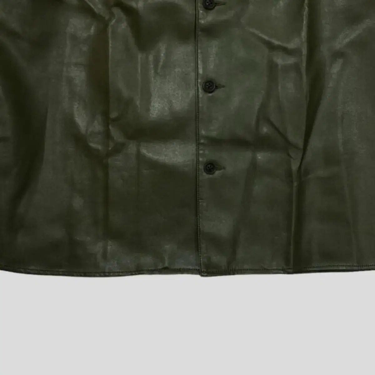 Hare leather shirt jacket