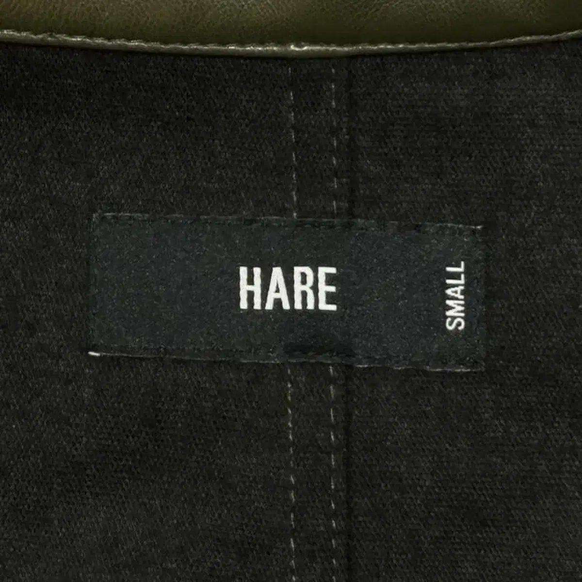 Hare leather shirt jacket