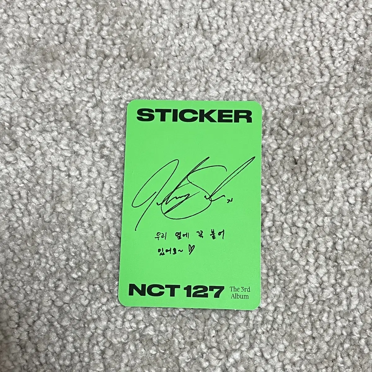 NCT 127 엔시티 Sticker 스티커 쟈니 포카 양도