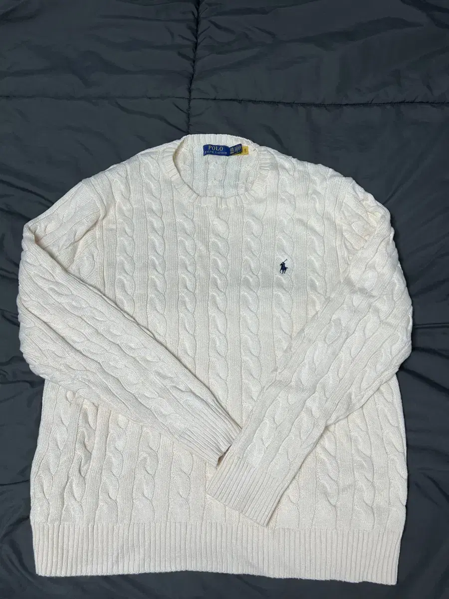 Polo Cable Knit Cream XXL