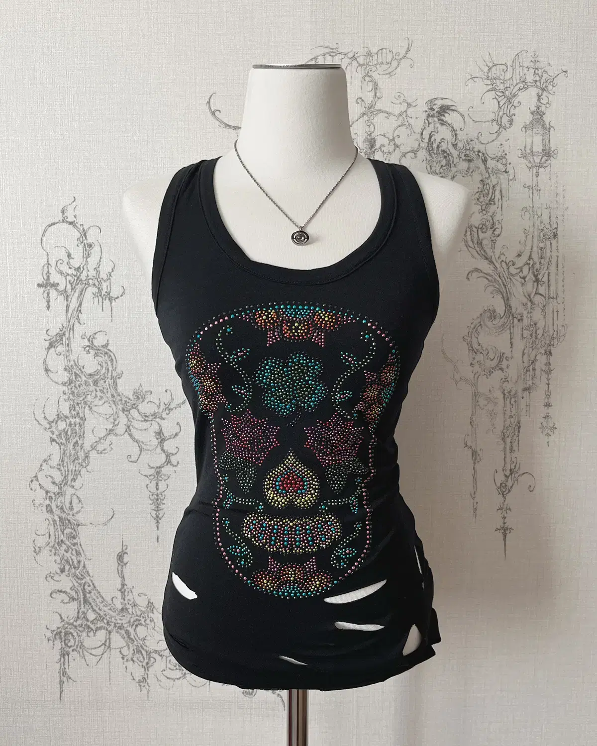 skull cubic sleeveless