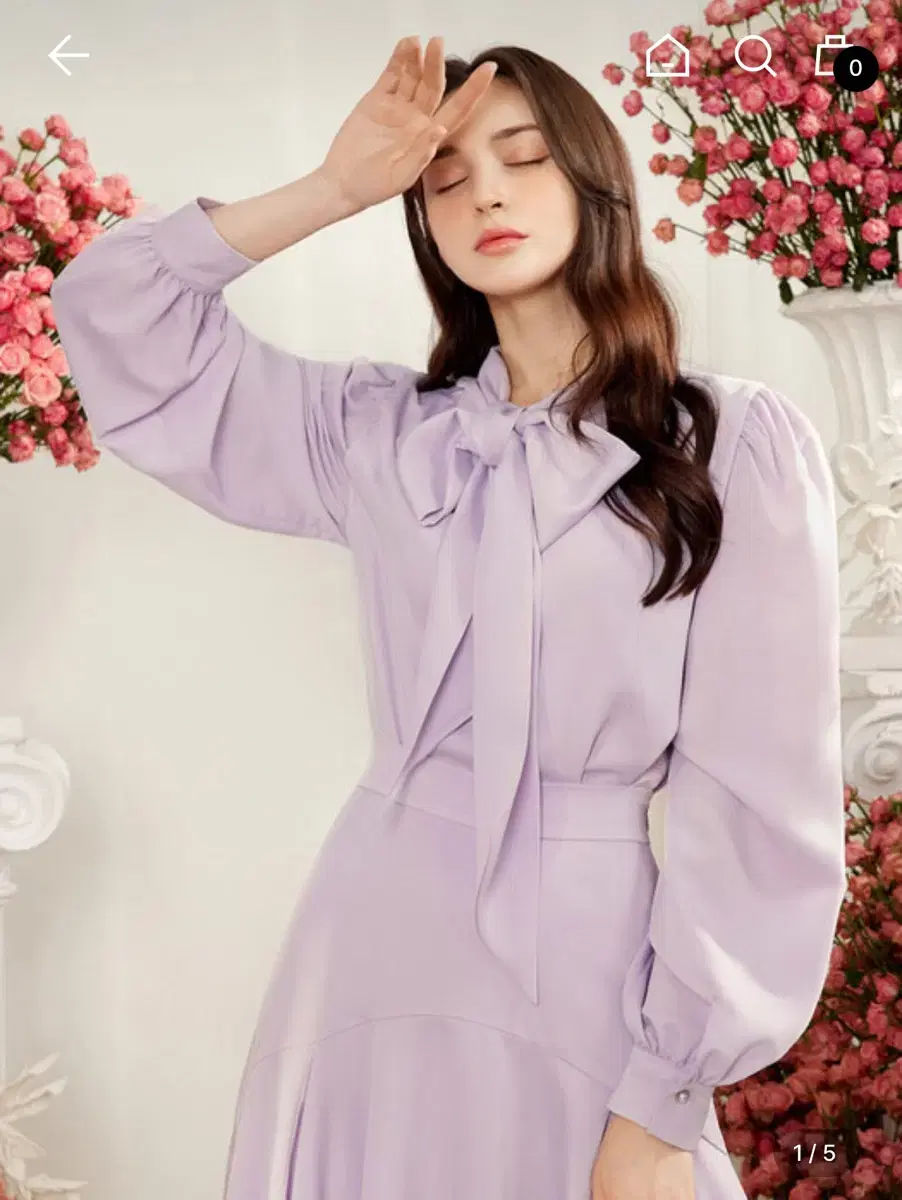 그레이스유 Barbie Ribbon blouse (Purple)