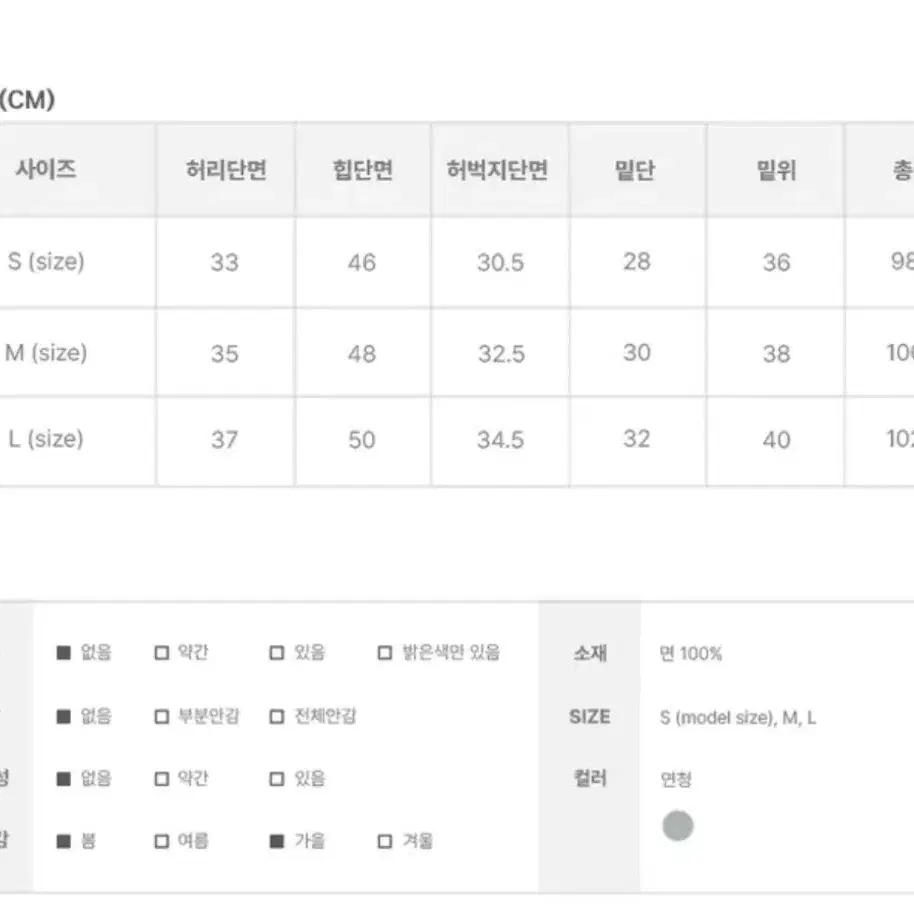 애니원모어 쥬시 연청 워싱 와이드 데님 팬츠 S