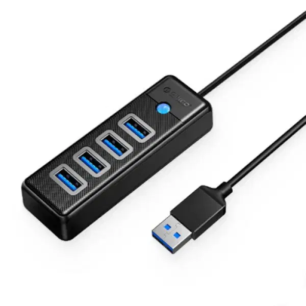 4포트 USB3.2 허브 (블랙, SD/TF 카드리더, Type-C)