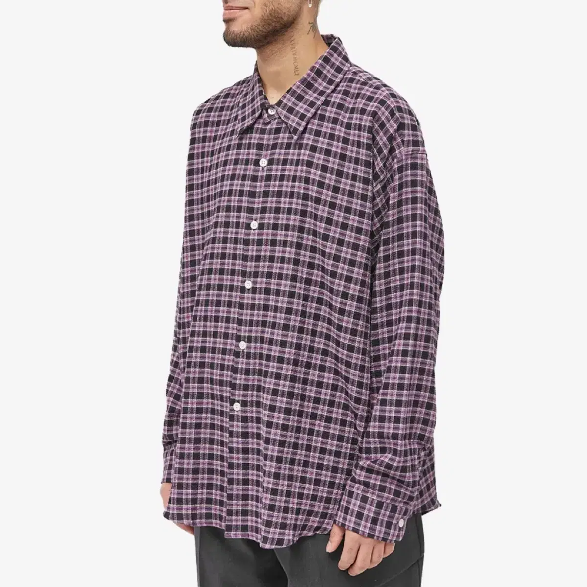 MFPEN EXACT SHIRT Dark Purple Check