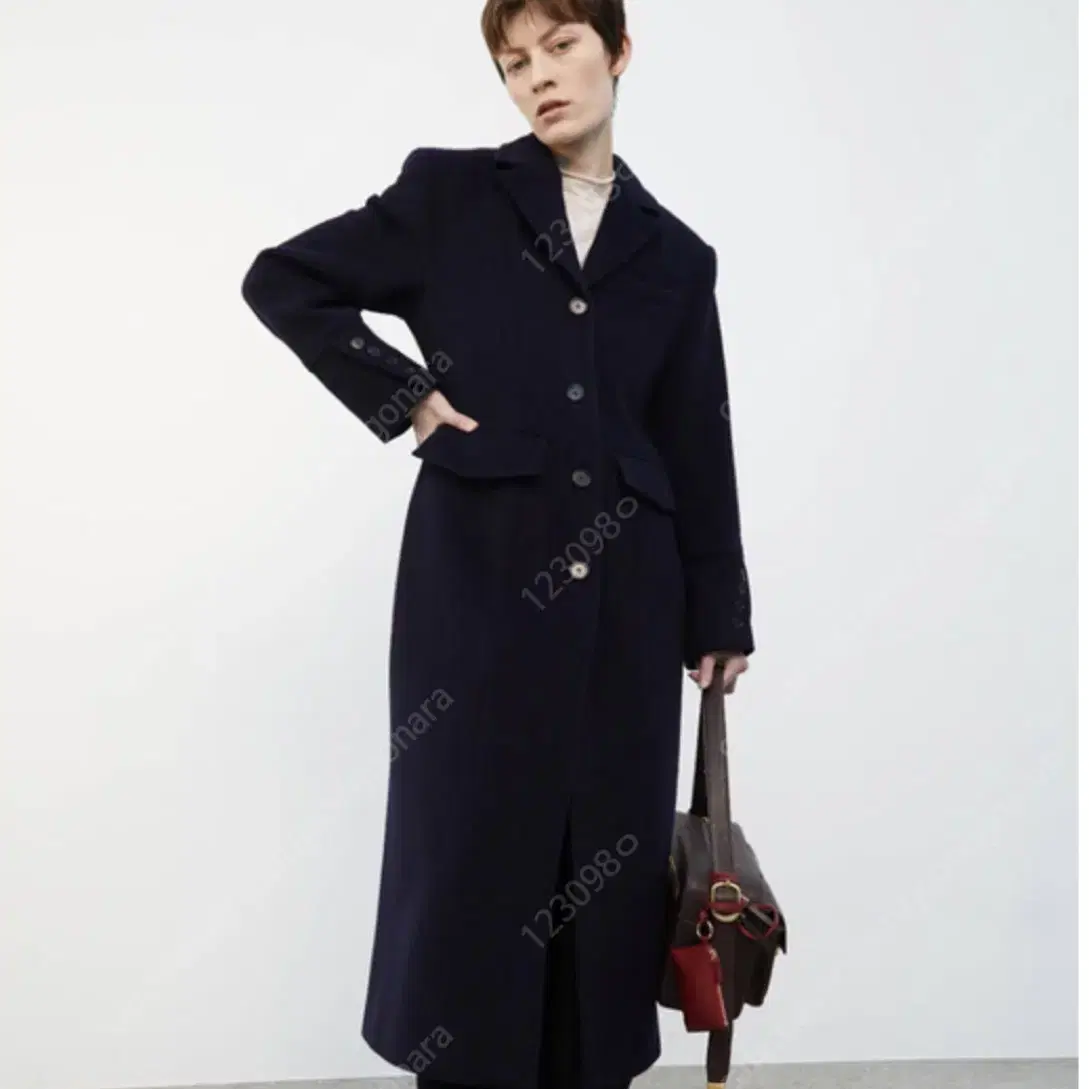 ETHOS HOURGLASS COAT 에토스 아워글래스 코트 네이비