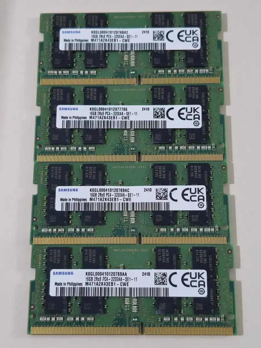 노트북 삼성 DDR4 3200 16G 2개(서울)