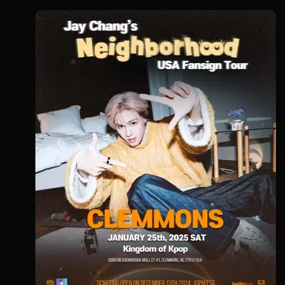 Jay chang's neighborhood 미국 팬싸 투어 티켓 양도