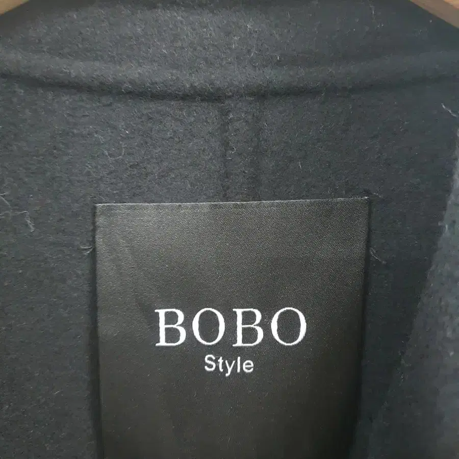 BOBO Style 울 100% 소재 롱코트 free  블랙