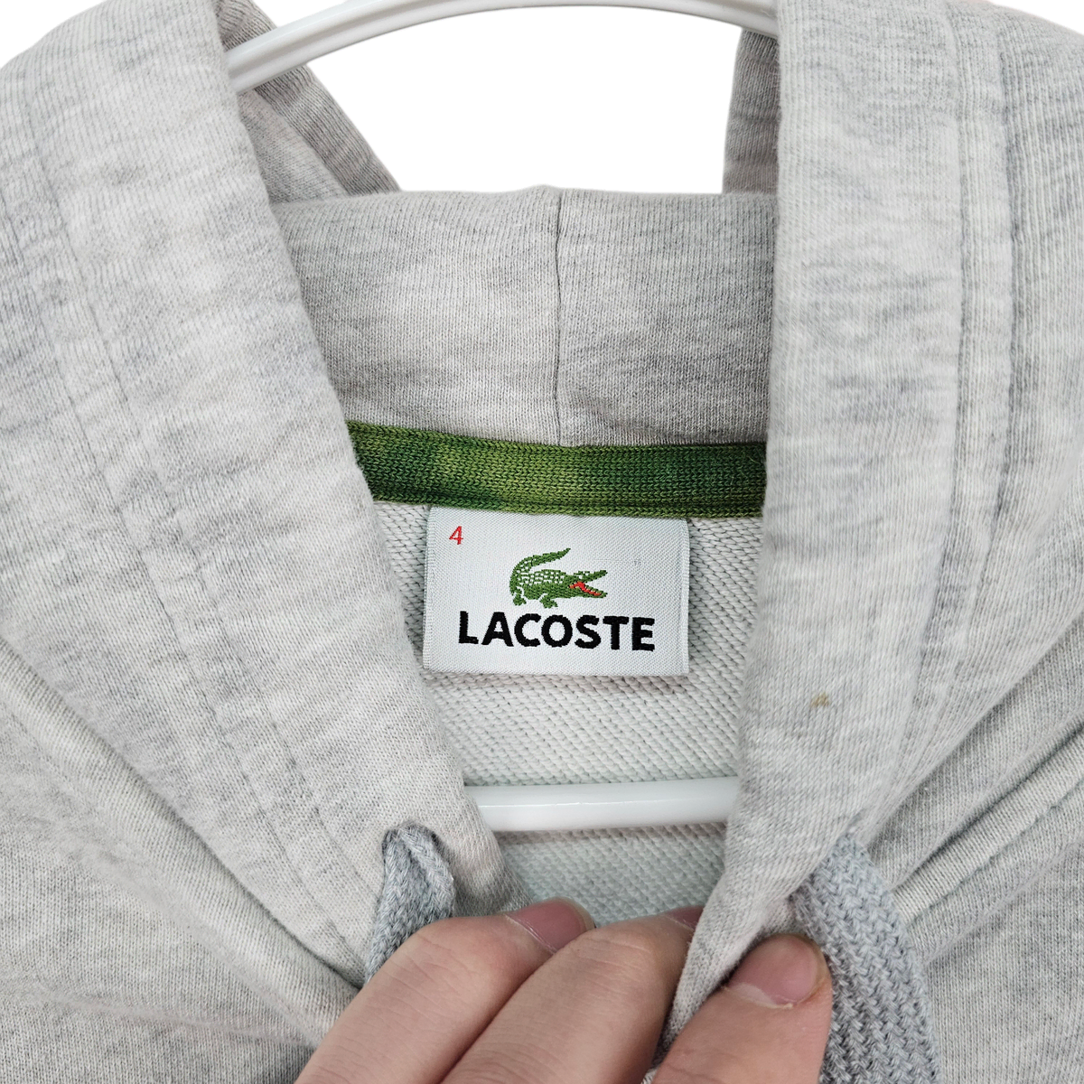 [100] LACOSTE 라코스테 빅로고 후드티