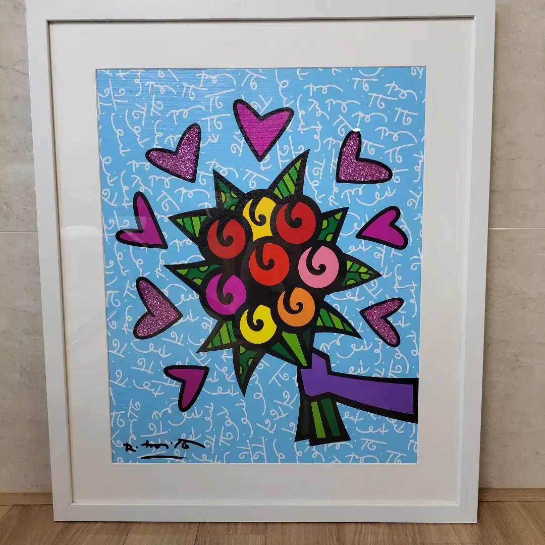 로메로 브리또 한정판 판화 Romero Britto Print