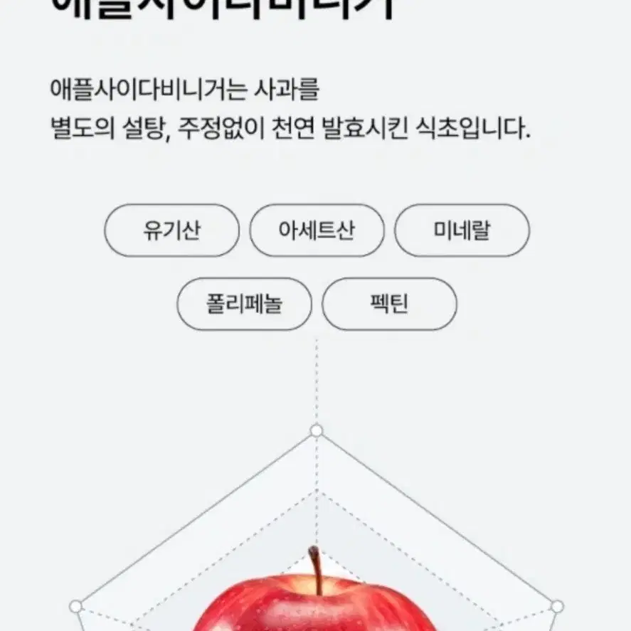 글루어트 애사비(애플사이다비니 거)사과, 파인애플, 타트체리