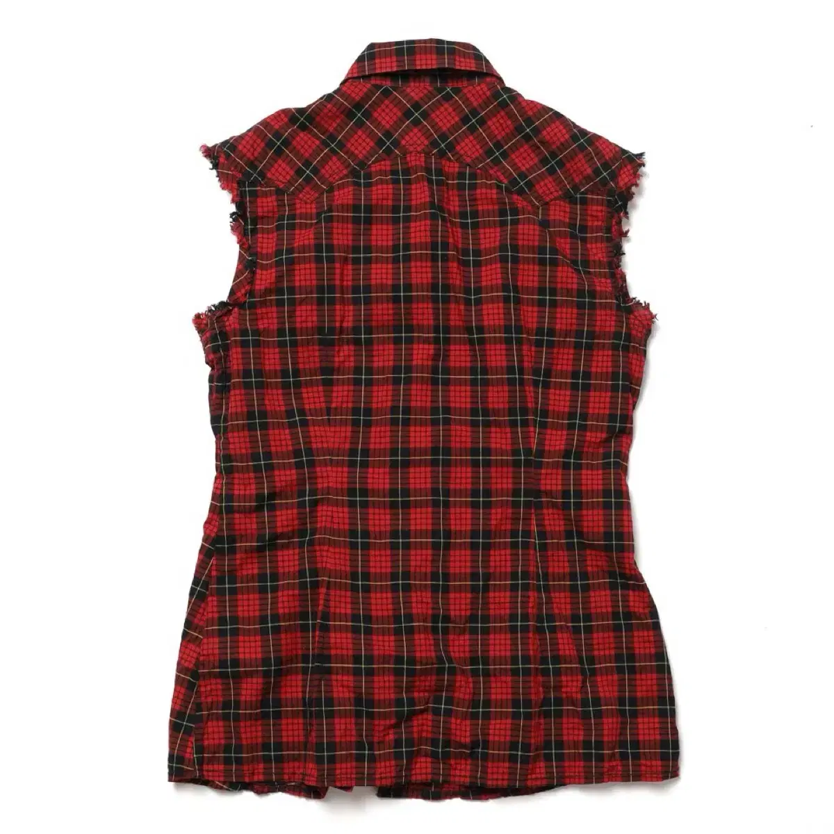 Diesel Check Pattern Sleeveless Blouse