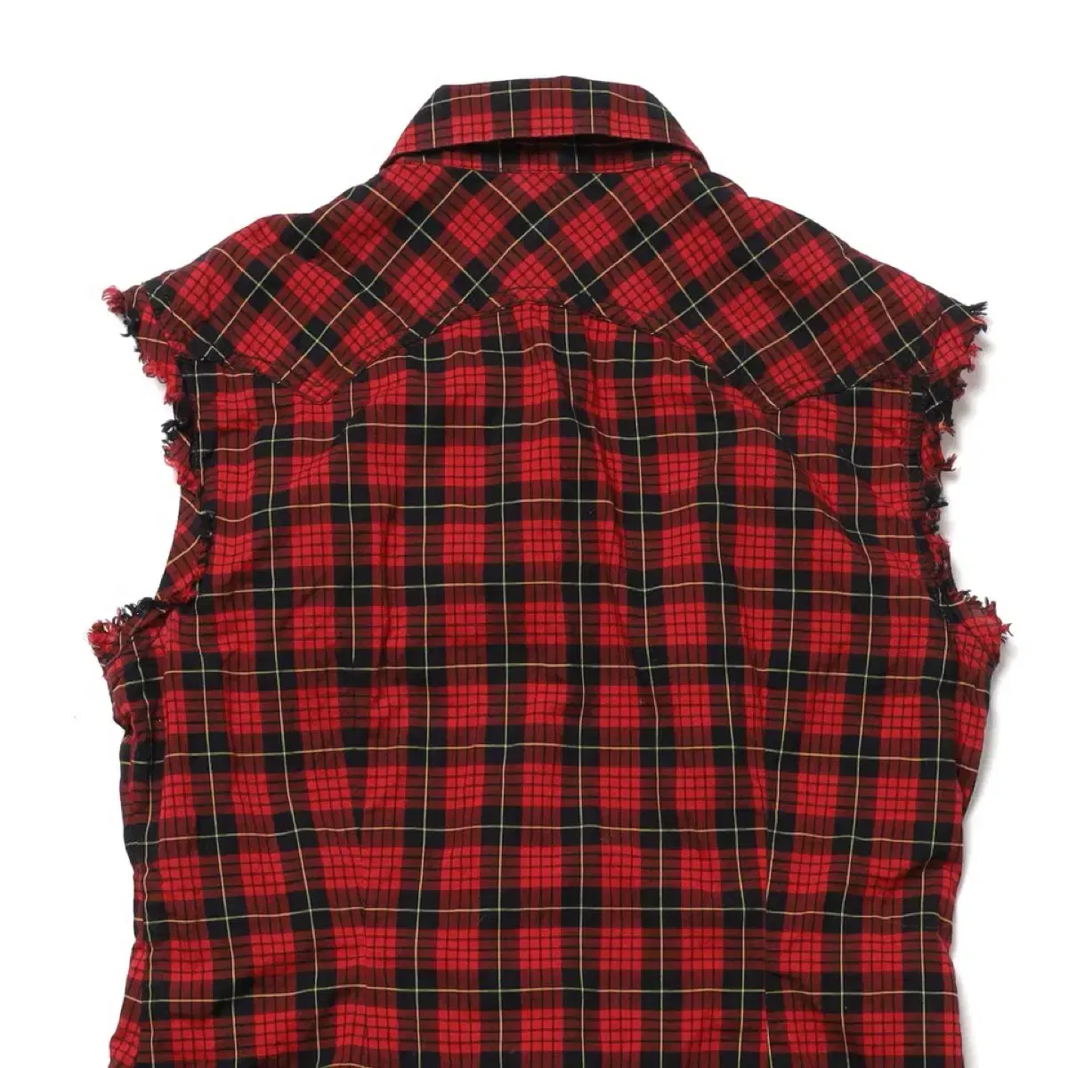 Diesel Check Pattern Sleeveless Blouse