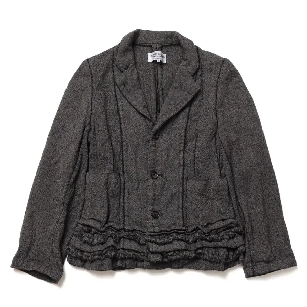 00s Comme Des Garcons Wool Ruffle Blazer