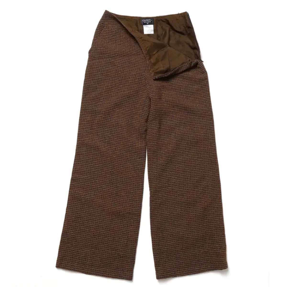 CHANEL Wool Twill Wide Pants