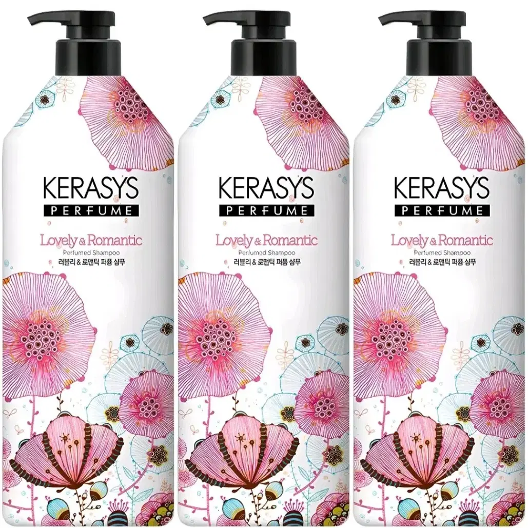 케라시스   러블리 엔 로맨틱 퍼퓸샴푸  980ml,3개일괄