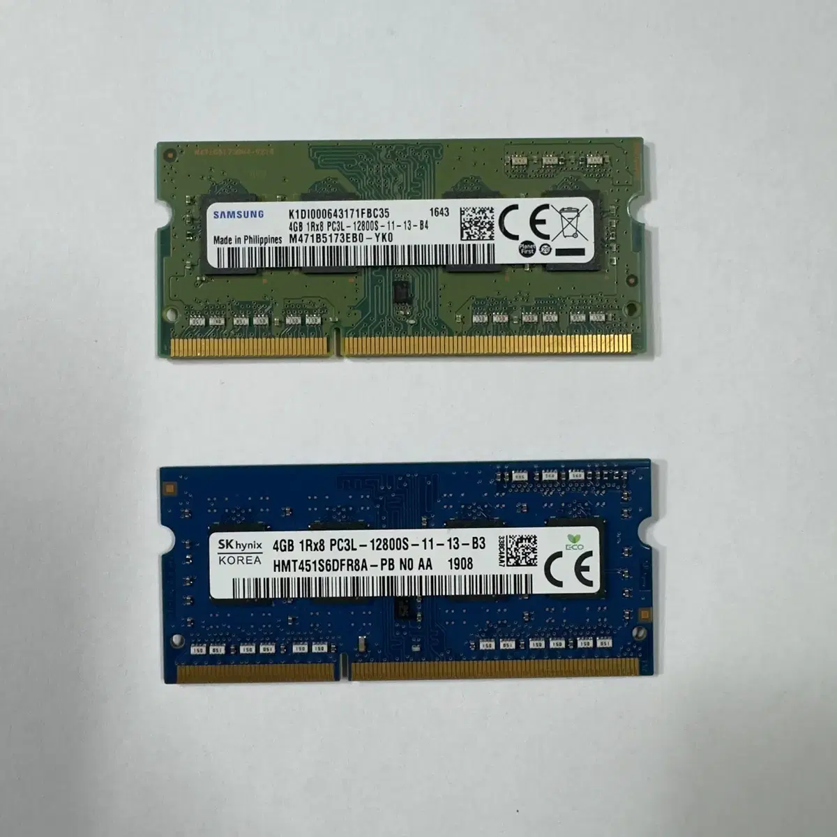 SK,삼성 램 4GB 1Rx8 PC3L-12800S 판매합니다.