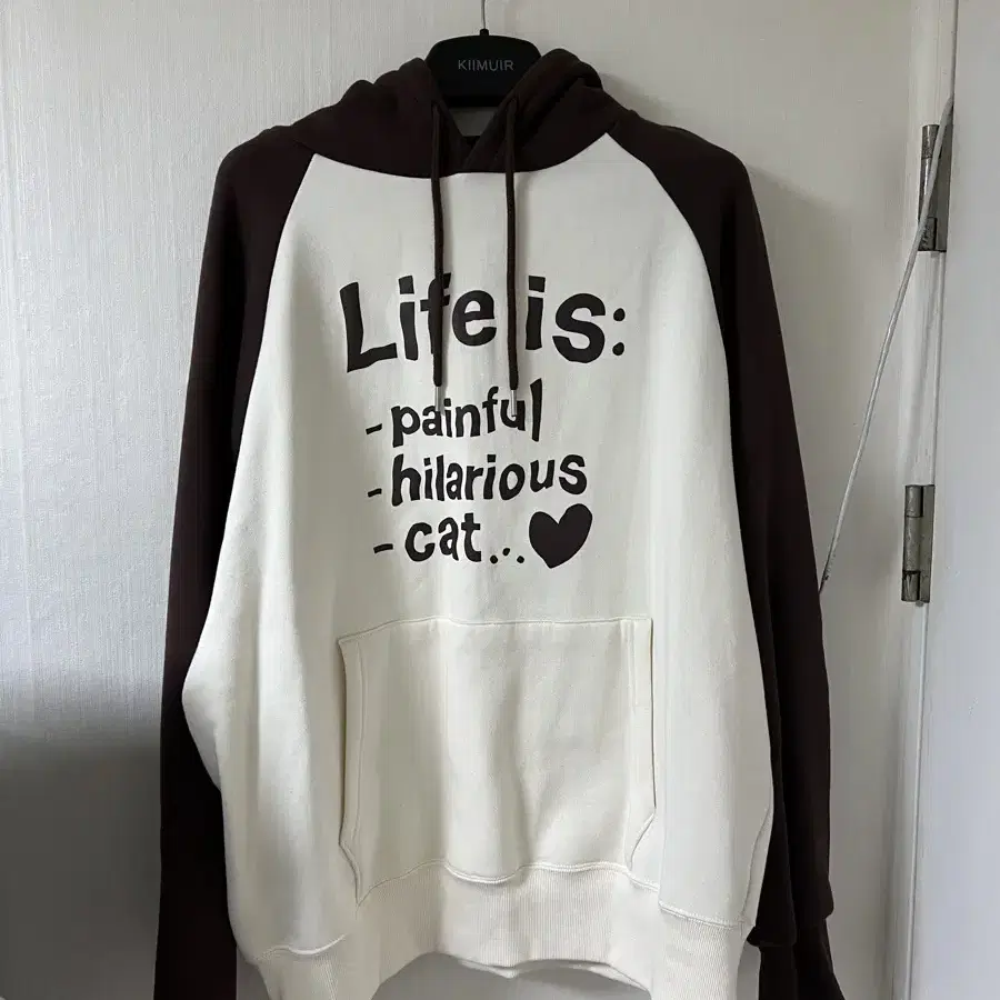 에이프릴에잇 Life is RAGLAN HOODIE 후드티 브라운 L