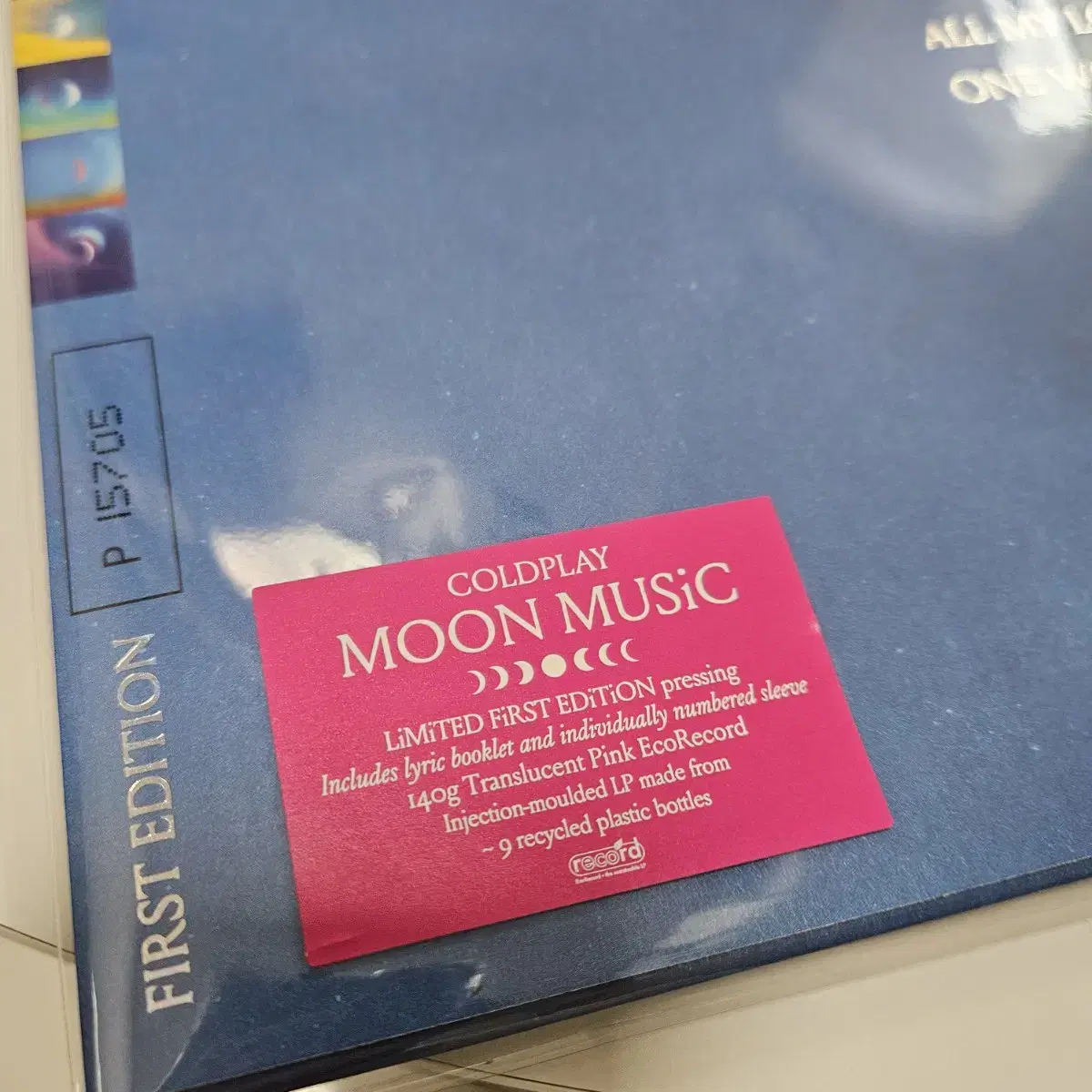 콜드플레이 친필싸인 LP Coldplay Moon Music Limite