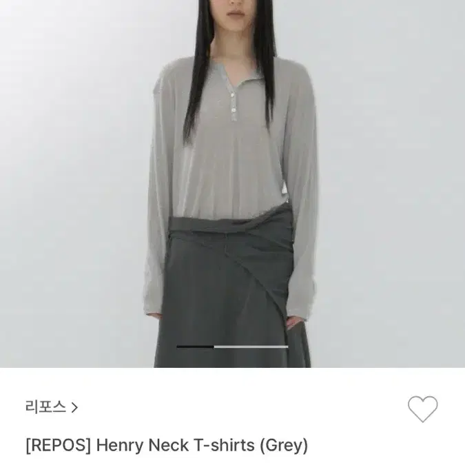 리포스 Henry Neck T-shirts (Grey)