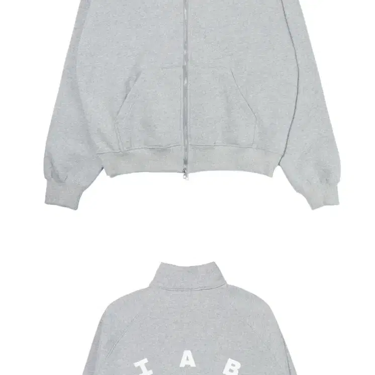 IAB 2WAY FULL ZIP-UP GRAY/WHITE